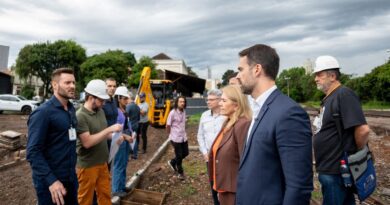 Governador Eduardo Leite realiza vistoria na revitalização da Estação Férrea de Caxias do Sul, na Serra